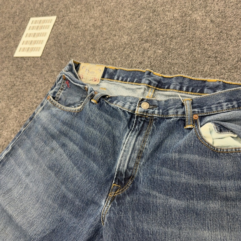 Polo Ralph Lauren Jeans Mens 38x30 Blue Cotton Denim Straight Leg Classic Casual